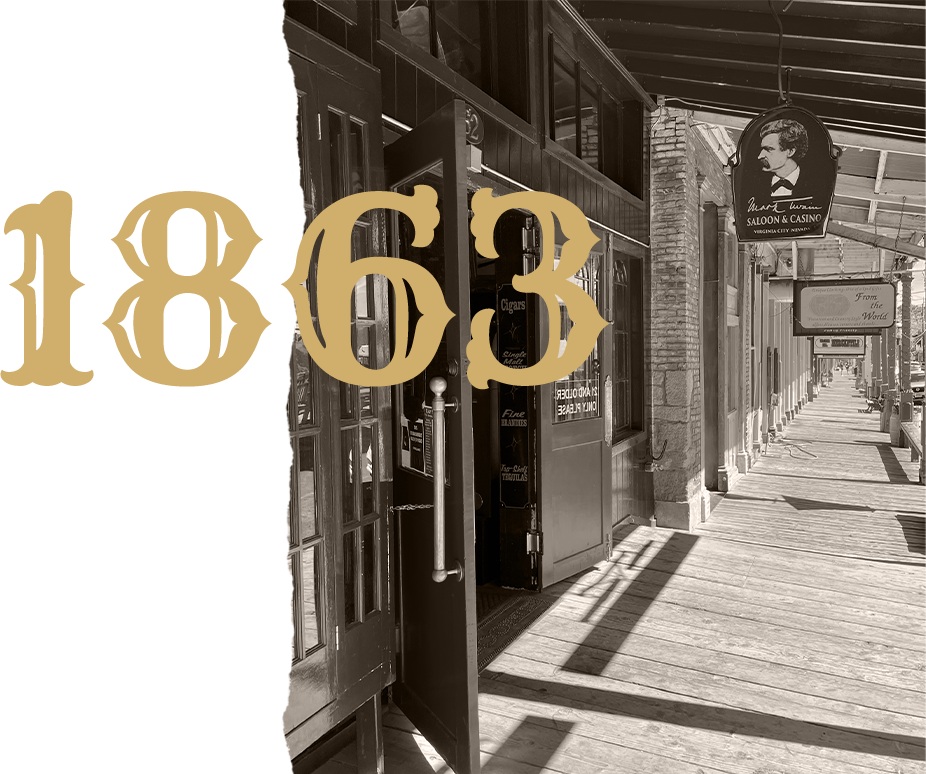 Established in 1863 Mark Twain Saloon & Casino in Virginia City